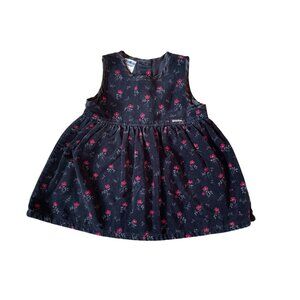 24M OshKosh B'Gosh Black Floral Velvet Dress
